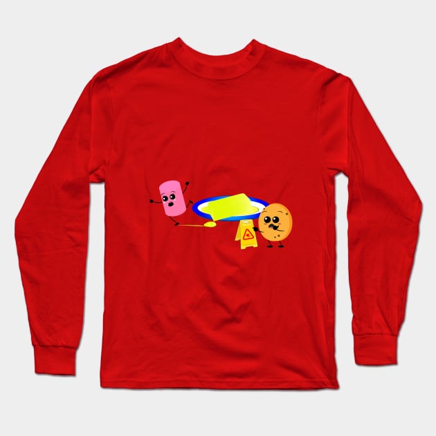 Don't slip on the butter! Long Sleeve T-Shirt by Coowo22